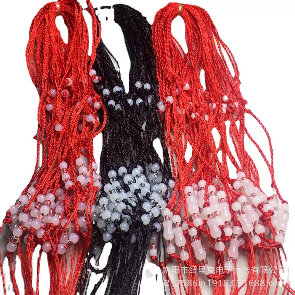 厂家批发 玉吊坠挂绳项链红绳子翡翠玉吊坠挂绳项链绳子挂绳