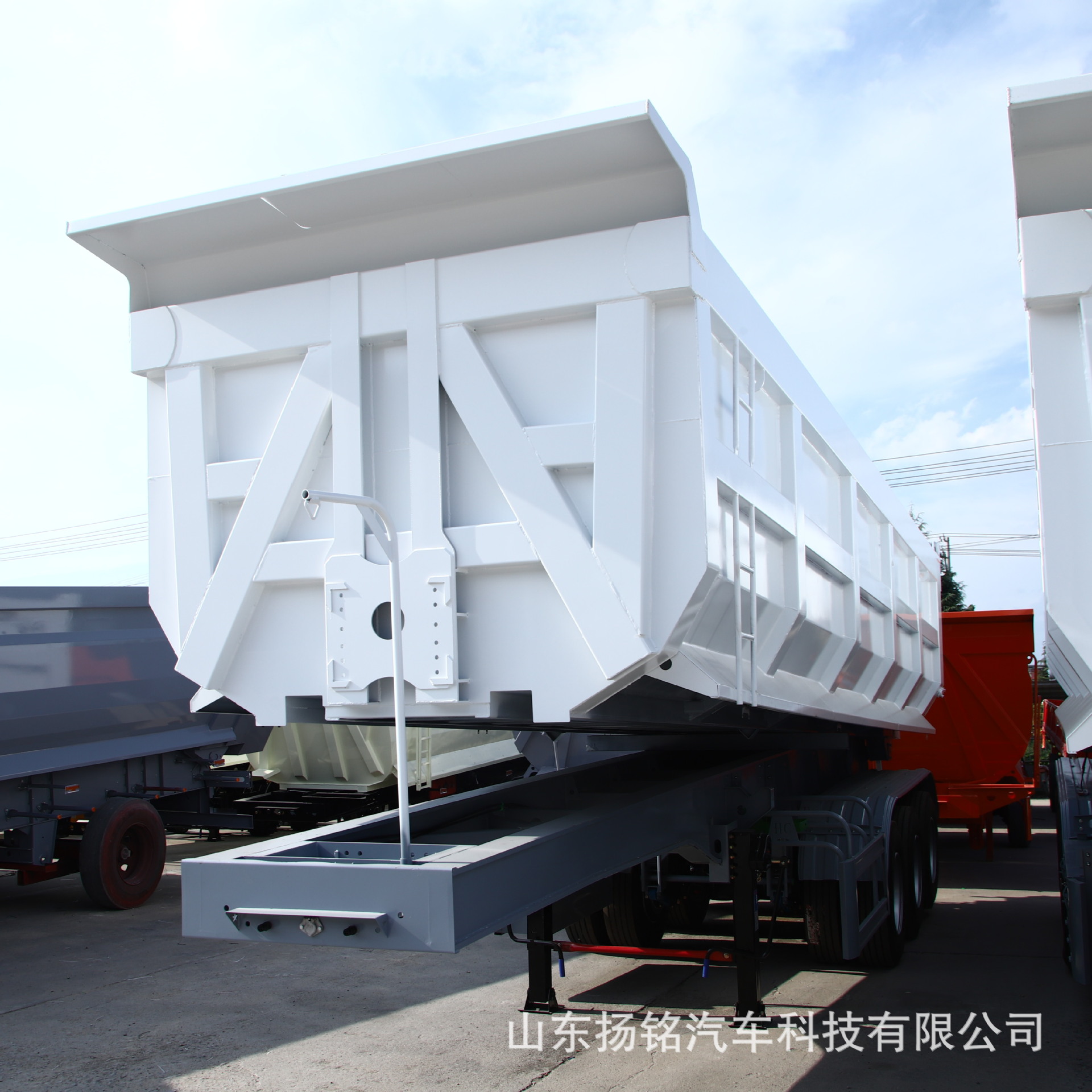 Factory Export Heavy-Duty Rear-Dumping Semi-Trailer Coal Transport Trailer Three-Axle Sand and Gravel Transport Semi-Trailer