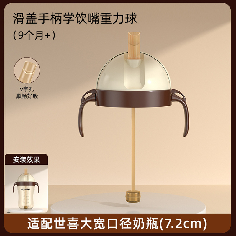 Shixi ボトルアクセサリー、ストレートストロー、ワイド直径のユニバーサルハンドル、ベアカップ蓋、学習ドリンクに適しています。|undefined