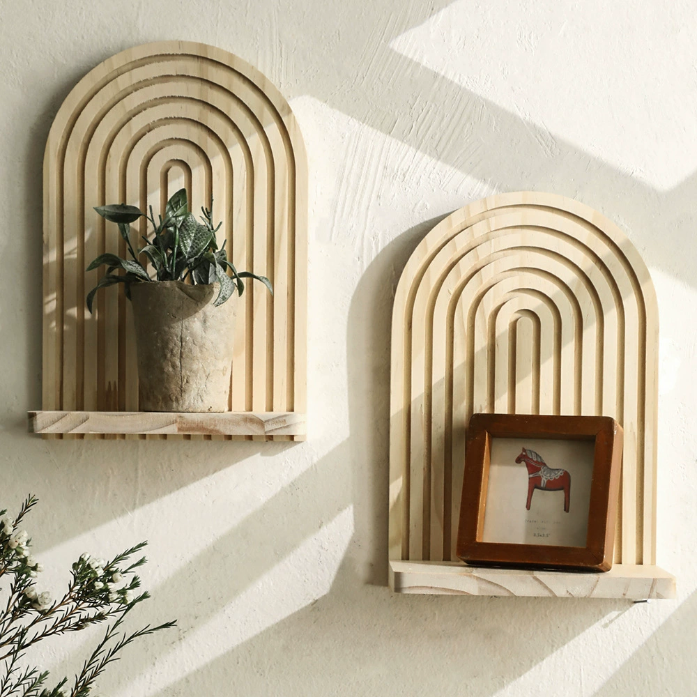 Amazon трансграничная форма двери из массива дерева стены цветочный горшок держатель деревянный ремесел домашний декор гостиной оптом