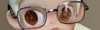 Individual gold-rimmed glasses