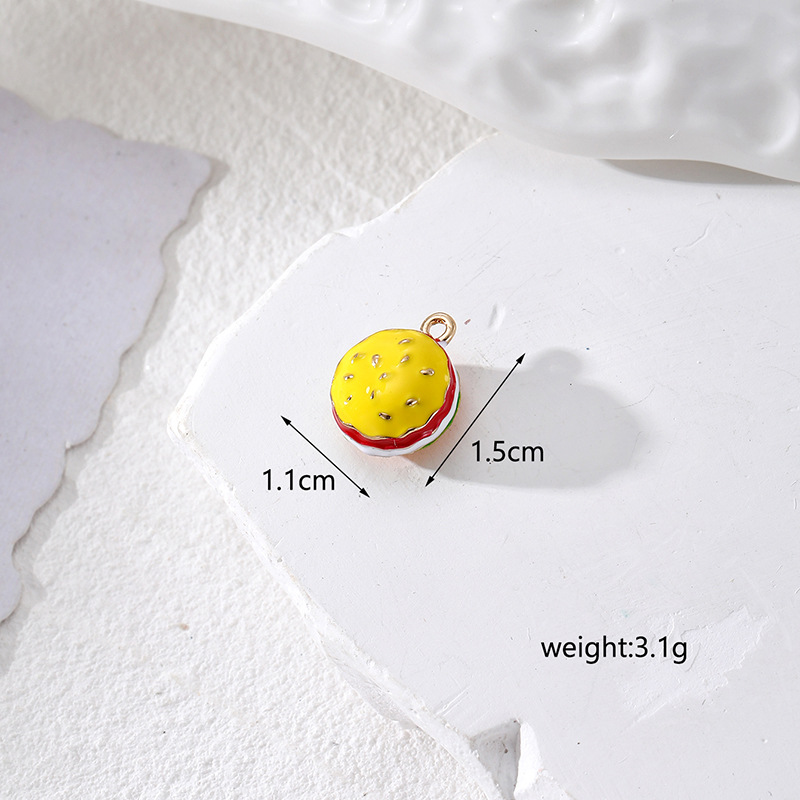 15g Weight Pendant Jewelry Making Type DIY Jewelry Accessories, Earrings, Necklace Classification 10 PCS/Package Quantity Alloy Material Animal, Hamburger, Mushroom, Shrimp, Watermelon, Duck, Dragon, Lobster Pattern Cute Style Enamel, Enamel Craft 10 PCS/Package Alloy Animal Hamburger Mushroom Pendant DIY Jewelry Accessories Earrings Necklace 6