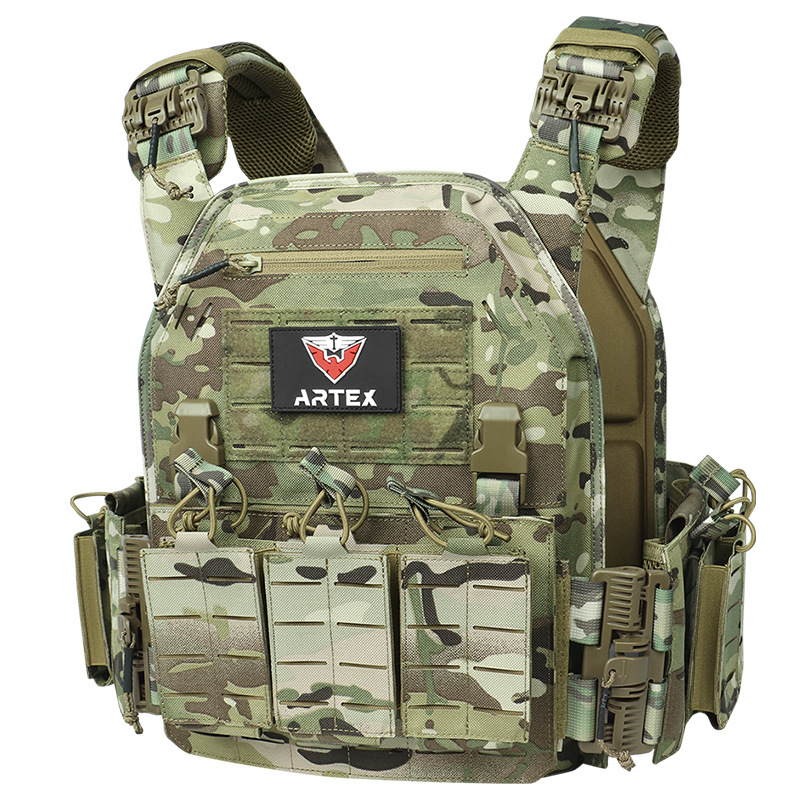 Chaleco táctico transfronterizo de liberación rápida, modelo transpirable, práctico uniforme de entrenamiento militar MOLLE, uniforme de rendimiento práctico CS