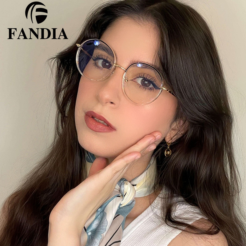 81507 nueva moda gradiente anti-Luz Azul gafas de mujer marco tr90 moda gafas de cara delgada marco con gafas de miopía