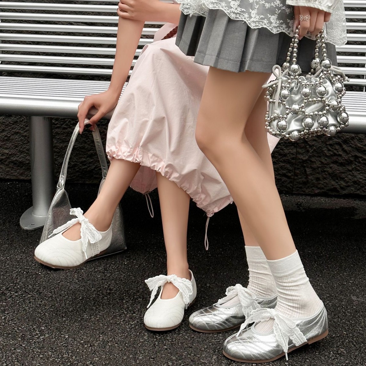 여성을 위한 발레 스타일 보우 펌프 메리 제인 신발 2025 새로운 스타일 편안하고 가볍고 패셔너블하며 다재다능한 플랫 포레스트 검프 신발