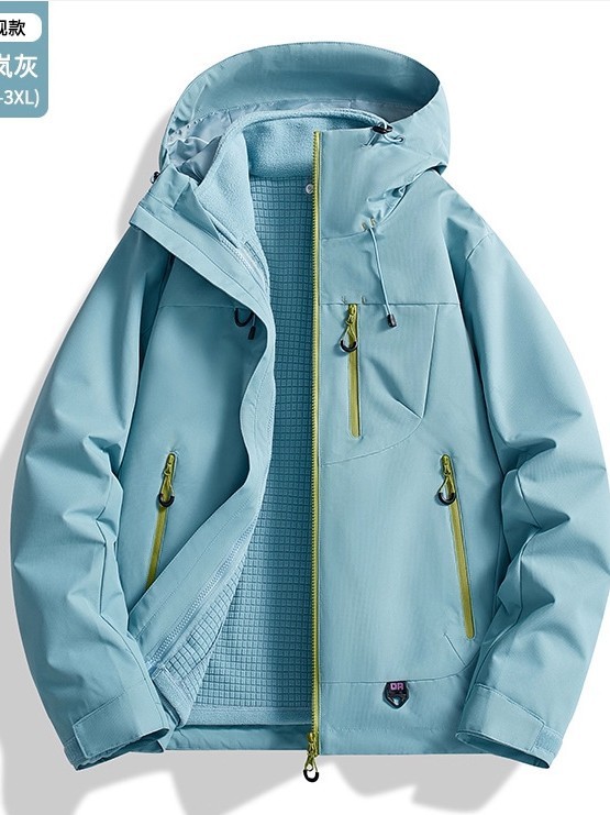 户外冲锋衣女三合一2025新款春秋季运动短款外套登山服男定制LOGO|undefined