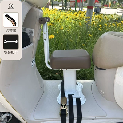 Electric car child seat: Seat Can Be Raised and Lowered, and - 818-coffee-color-fixed-armrest