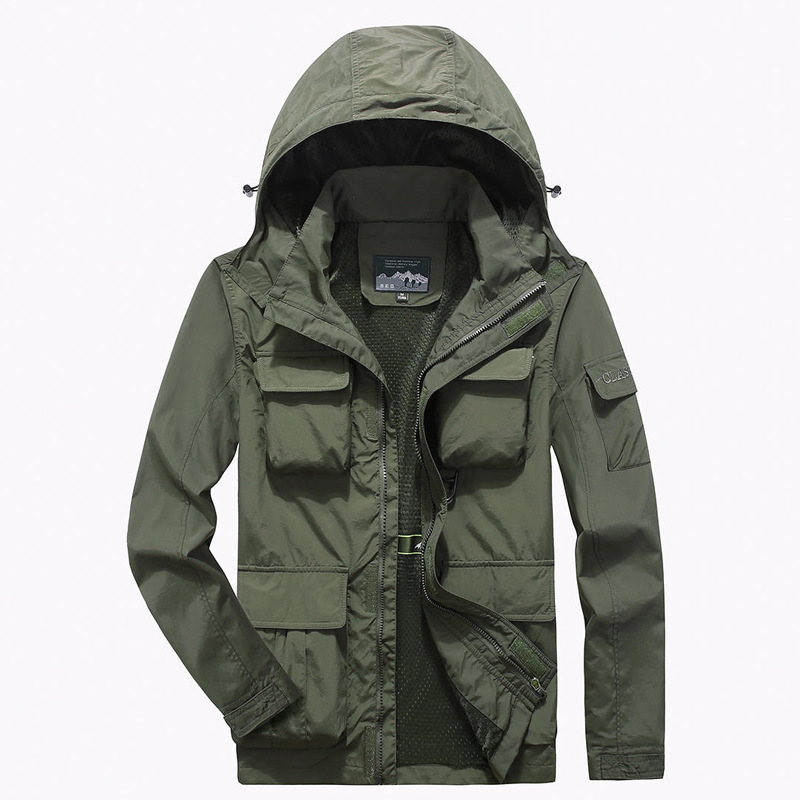 (Cross-border trading), quick dry men's travel sports waterproof jacket, oversize 3