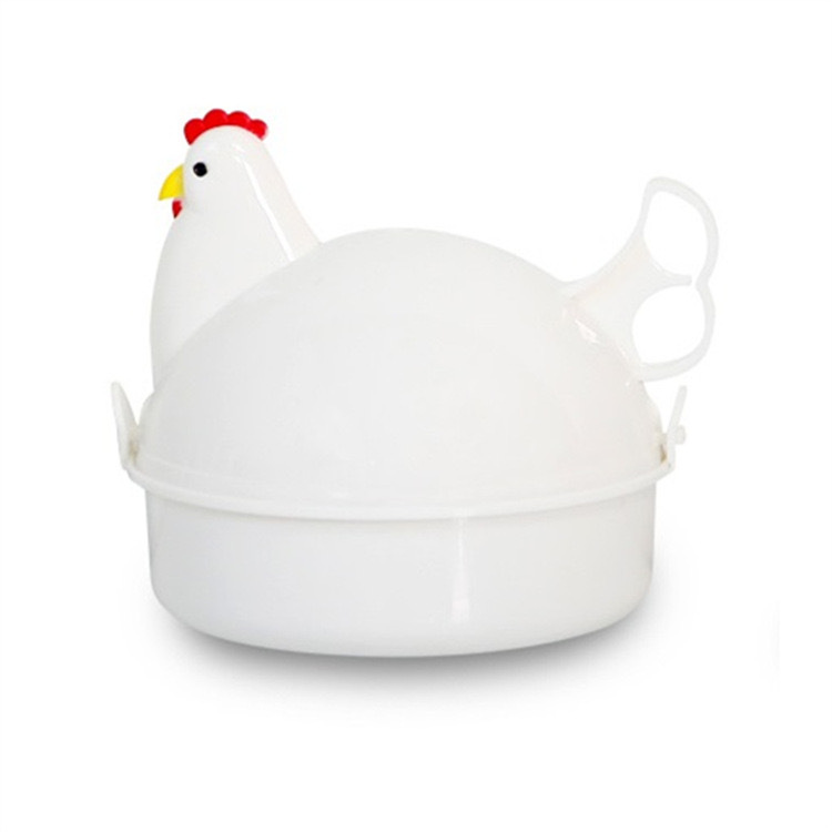 Fabricante horno microondas vaporizador de huevos en forma de huevo gallo hervido buffet desayuno rápido cuatro huevos vaporizador de huevos