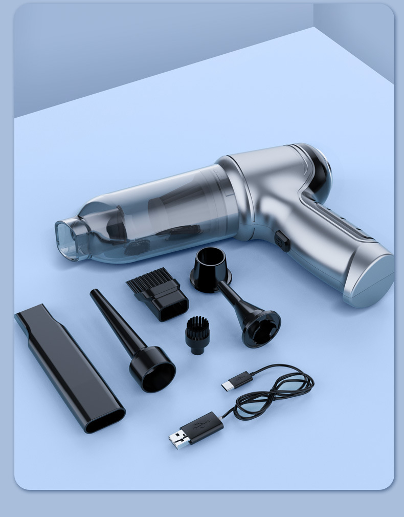 Car Vacuum Cleaner Suction and Blowing All-In-One Brushless Dual-Purpose Car Cross-Border Handheld Wireless Large Suction Car Multi-Function