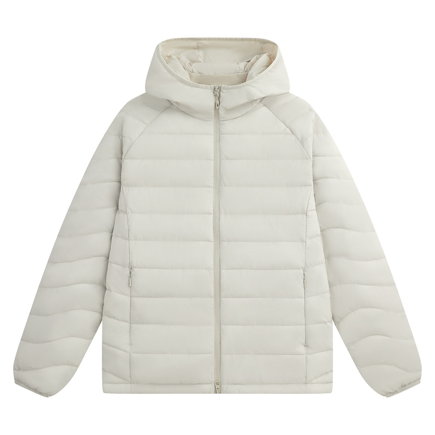 New lightweight cotton jacket, unisex style, with ribbed design, hood, water-resistant, warm, versatile, and available in plus sizes; cross-border group purchase