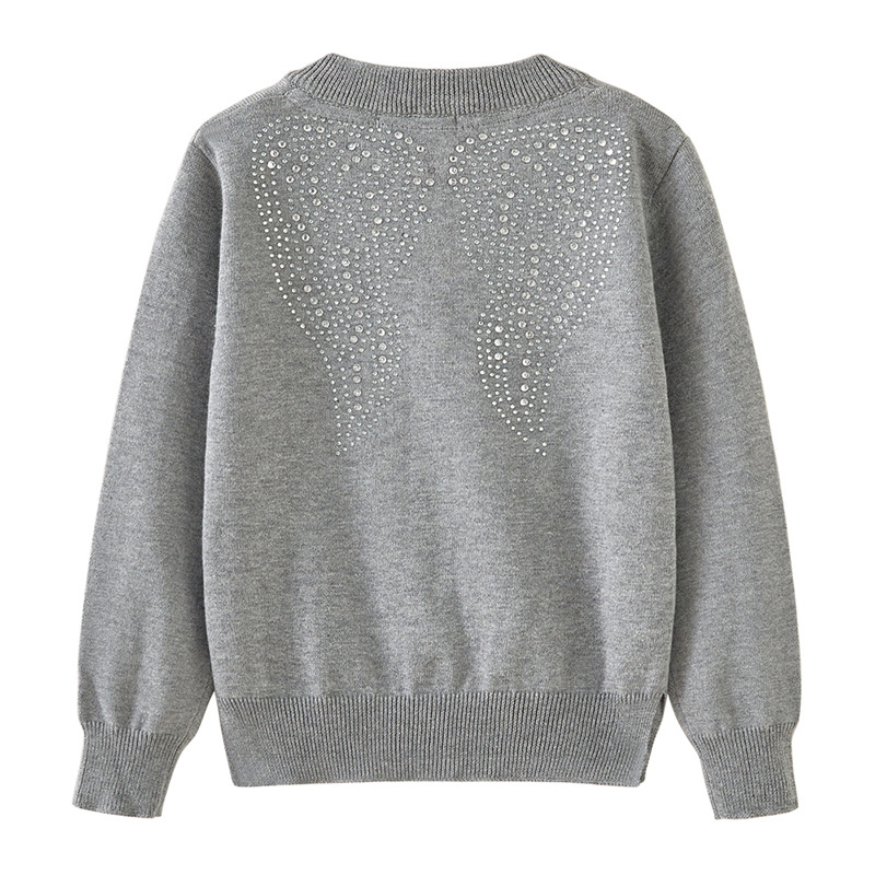 Strickjacke für Mädchen von Mother & Kids – Weicher Baumwollmantel mit offener Vorderseite für Kinder, lange Ärmel, Rundhalsausschnitt, mehrere Farben, Größen 90–160 cm_voghion.com