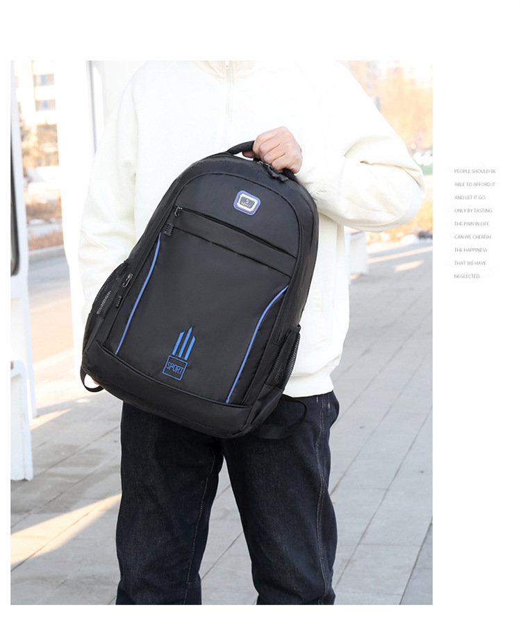 Backpack with large capacity and high-end feel, men's high-end feel, large capacity USB charging computer bag, student schoolbag undefined