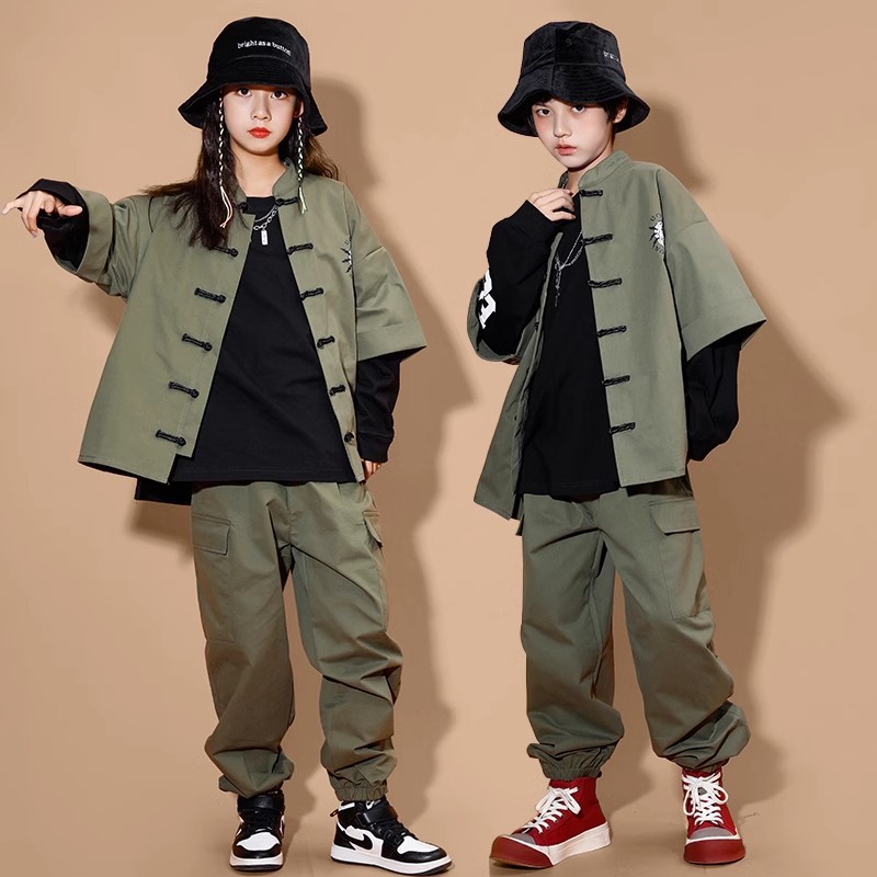 Hip Hop Children's Fashion Street Dance Suit for Boys and Girls, New National Trend, Fashion Show, Jazz Dance, Hip Hop Autumn Performance Costume