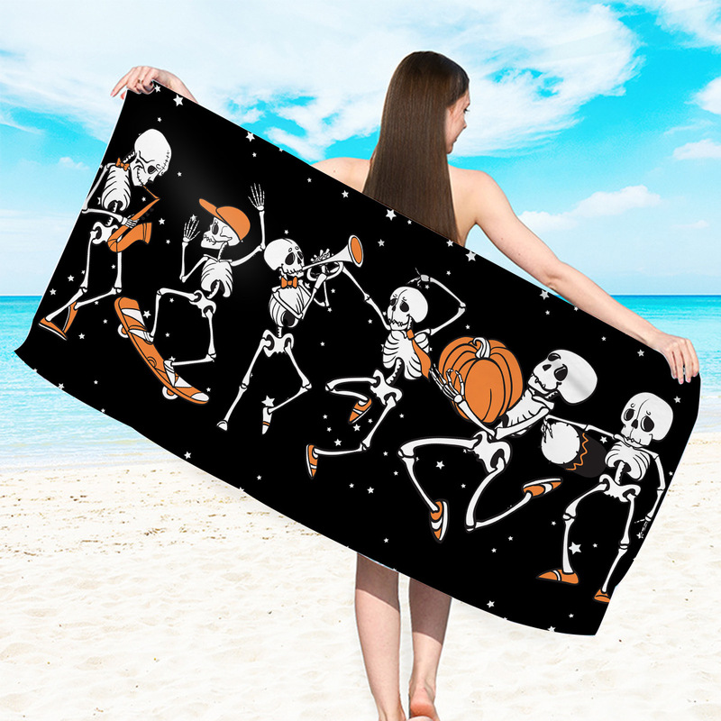 Seaside Swimming Microfiber Beach Towel Summer Sunscreen Shawl Reactive Printing Quick-drying Bath Towel Sports Towel