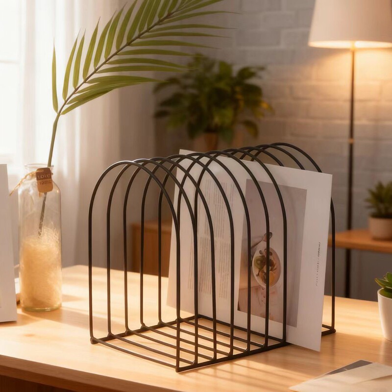 Iron Art Simple Household Desktop Hat Storage Rack, Iron Art Hat Rack, Shop Bookshelf, Storage Rack for Home Use