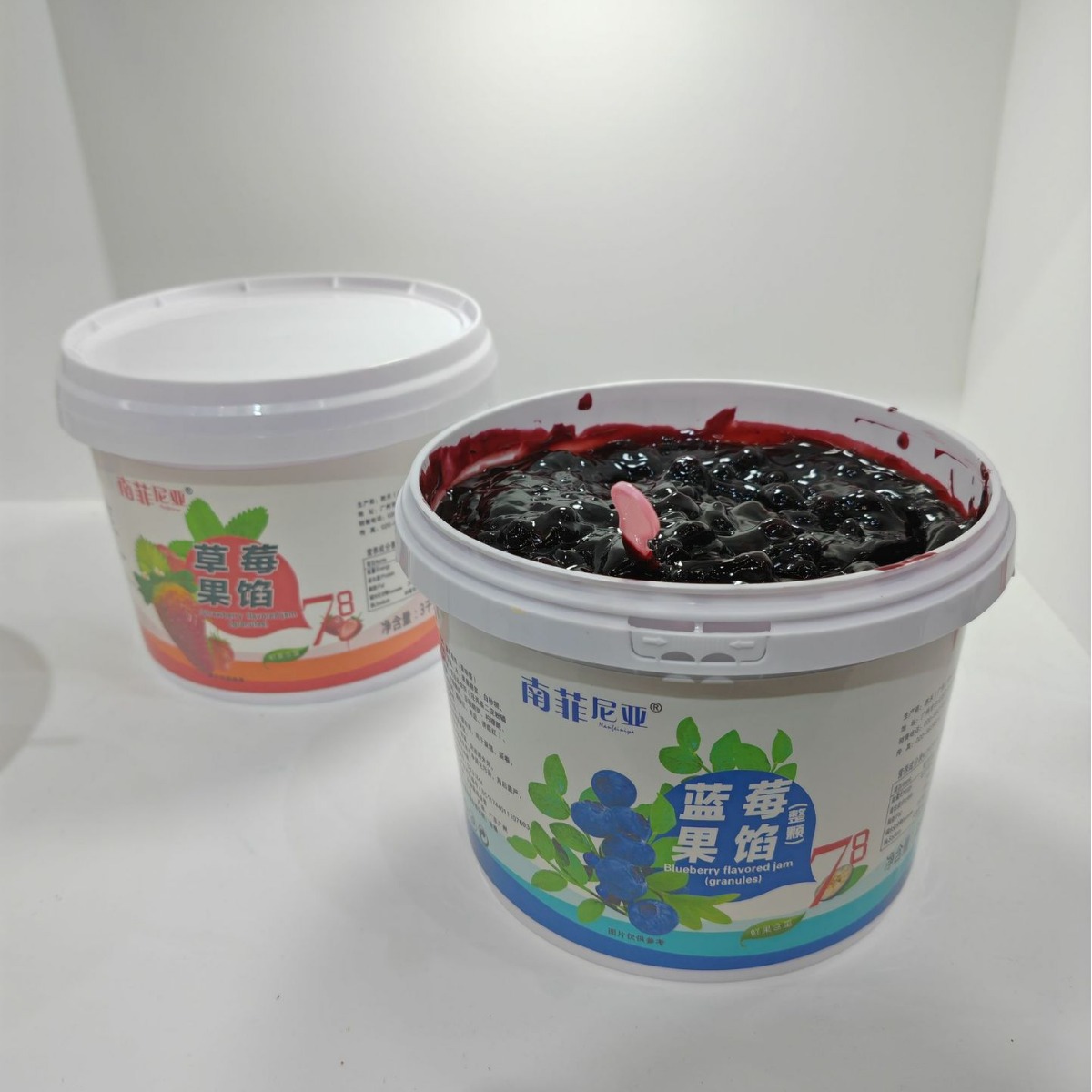 3kg烘焙果酱桶  3kg封膜食品包装桶  3L果馅果馅果酱包装桶