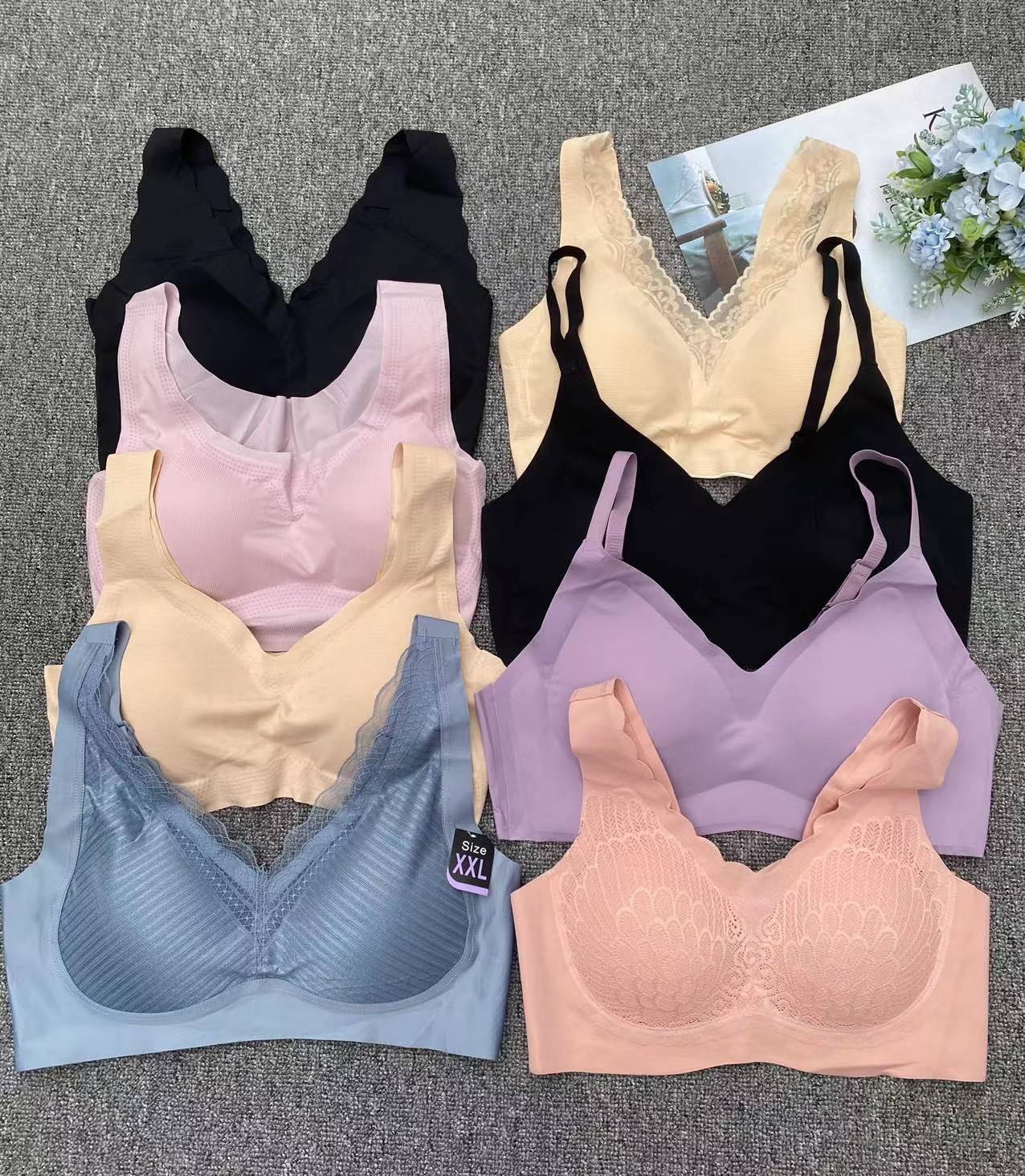 Proceso de liquidación de inventario Orden de cola Diverso belleza Espalda alta calidad chica cómoda pequeño pecho deportes pegamento belleza espalda al por mayor image 4