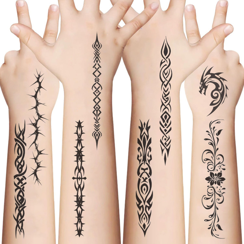 10 Tribal Tattoo Stickers Disposable Holiday Party Event Party Personalized Decoration Gifts Cross-Border Spot Wholesale 10 Tribal Tattoo Stickers Disposable Holiday Party Event Party Personalized Decoration Gifts Cross-Border Spot Wholesale