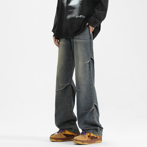 American street retro straight-leg men's wide-leg pants