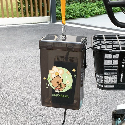 storage box – Other Electric Vehicle Accessories - black-yellow-webbing-hook-floral-capybara