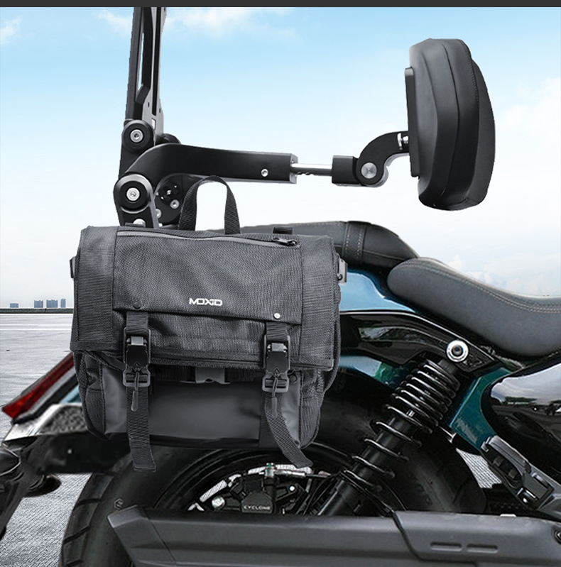 Suitable for Zongshen Cyclone Aqs250 Bumper Folding Backrest Quick-Release Side Bag Rear Rack Rear Backrest Modification Parts