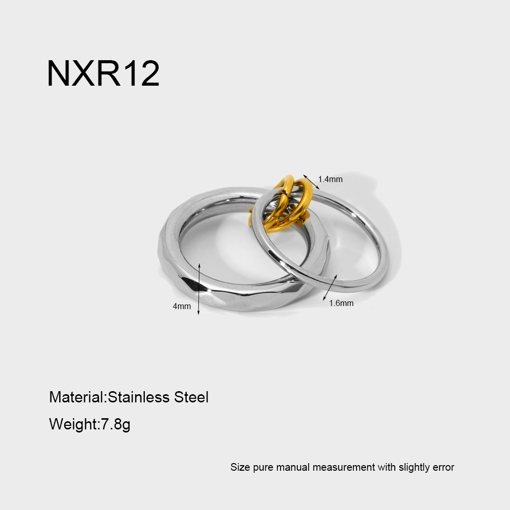 Ion Plating (IP) Gold Plating Process Wholesale Jewelry Modern Style Round 304 Stainless Steel Artificial Pearls Zircon 18K Gold Plated White Gold Plated Inlay Rings
