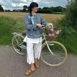 跨境2024秋冬欧美跨境女装时尚休闲两面穿格子棉衣外套 2222