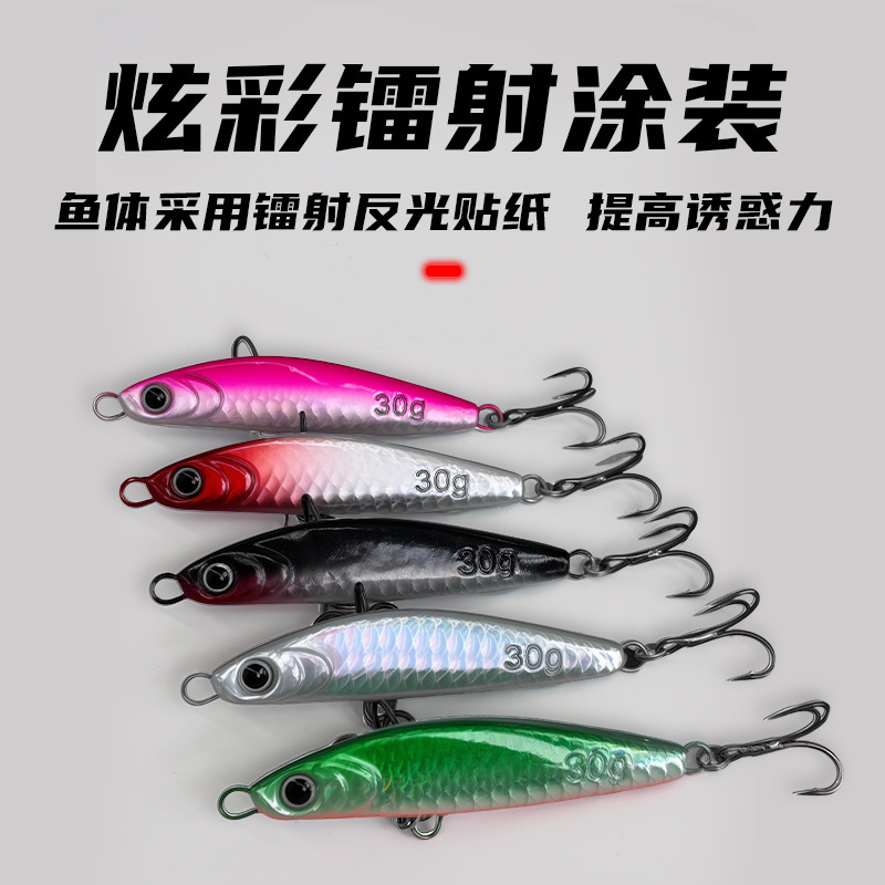 铁板路亚饵远投一飘铁板vib飘落远投特氟龙加强搭钩翘嘴假饵微物|undefined