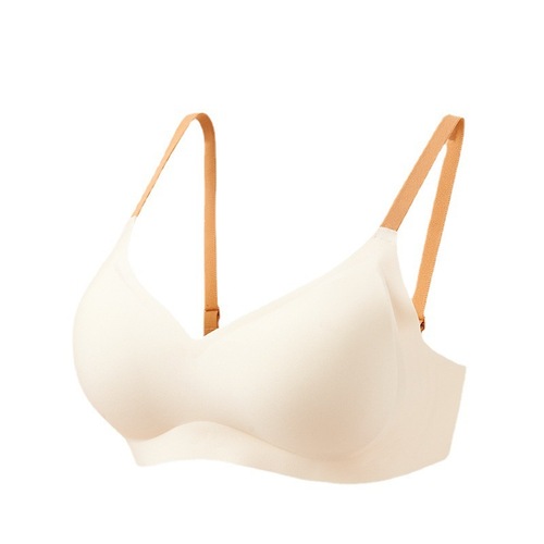 Smooth soft support seamless underwear for women with small breasts, no wire rings, secondary breast reduction, anti-sagging, jelly strip bra for girls