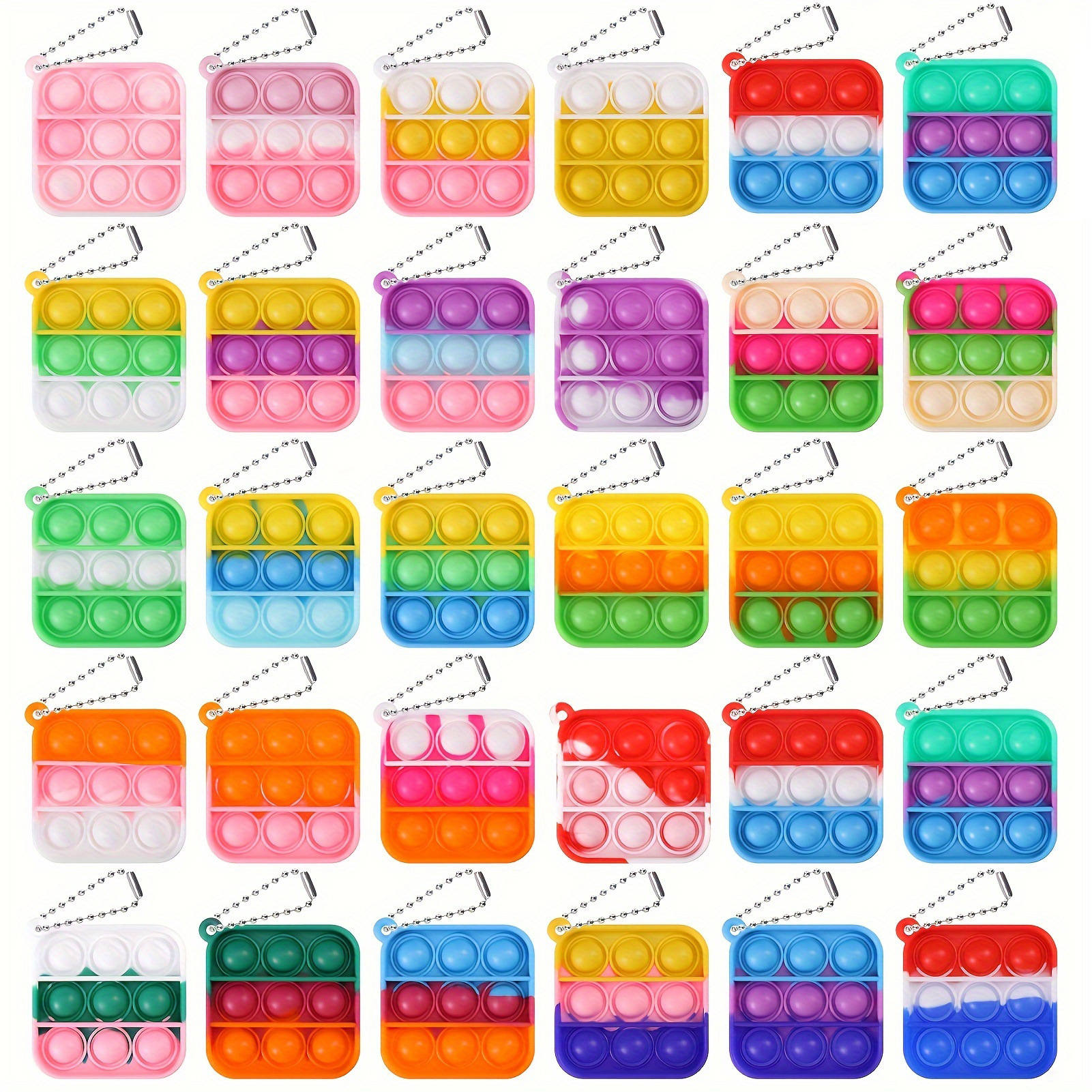 Dedo de burbuja transfronteriza reducción de compresión de ratas pionero juguete de descompresión llavero colgante de reducción de compresión cuadrado redondo