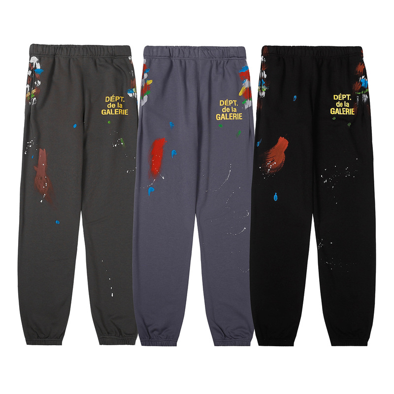 Los Angeles Vintage High Street GALLERY DEPT Splash Ink Graffiti Sweatpants Trousers Straight Hip Hop Casual Trendy Pants