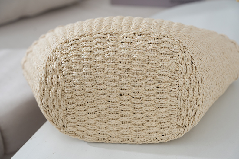 100g Weight String Closure Type Ring Handle Strap Type Straw Bag Bags Type Casual Occasion Paper Material Solid Color Pattern Spring&Summer Season Women's Gender Vacation Style Shell Shape Women's Paper Solid Color Vacation Shell String Straw Bag 11