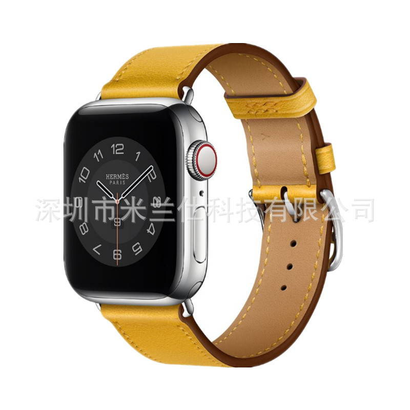 Adecuado para Apple Watch applewatch Correa S9 cuero genuino iwatch456789SE deportes ultra2 fabricante