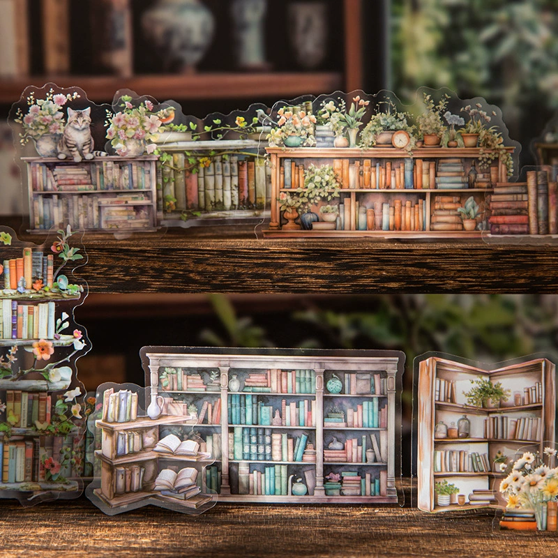 Прекрасный день книги ландшафта ПЭТ стикер пакет для чтения променад серии ручной записи материал DIY декоративный коллаж