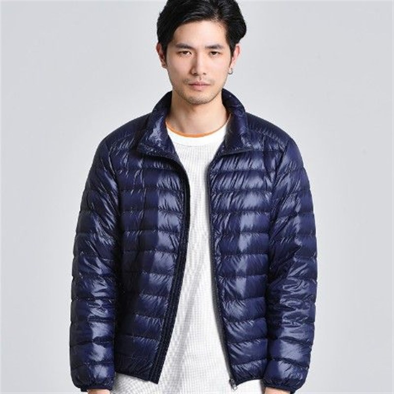 Chaqueta de algodón de terciopelo ligero anti-temporada de celebridades de Internet Chaqueta de algodón ligera delgada delgada con cuello alto para hombre
