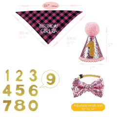 ペットの誕生日パーティーセット犬の誕生日よだれ飾り帽子蝶蝶ネクタイ道具飾り