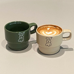 かわいい大衆漫画子犬コーヒーカップ優しいミルクカフェ秋冬マグカップ陶磁器カップカップルカッププレゼント