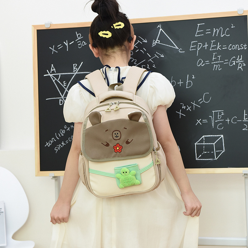 Mochila escolar de primer grado para estudiantes de primaria, jardín de infantes, caricatura encantadora mochila para niñas, mochila ligera para niños pequeños