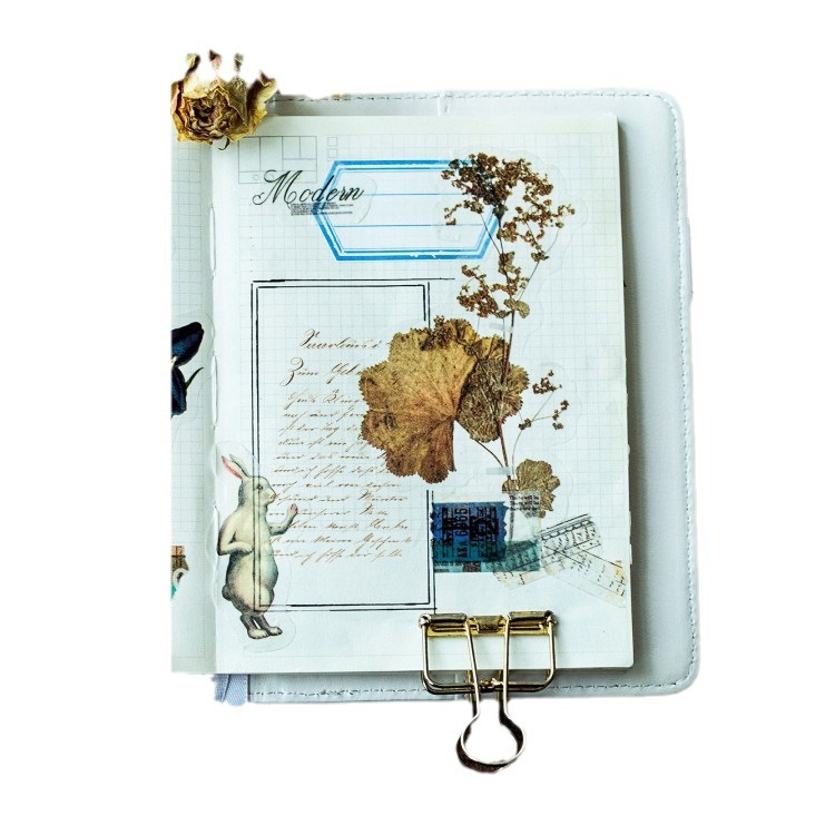 Momo bronceado y etiqueta de papel paquete colección natural diario japonés álbum DIY pegatinas decorativas 60 unidades 8 modelos