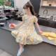 Girls' dress 2025 Summer New Children's Western-style Floral Skirt Korean-style Short-sleeved Princess Dress Trendy