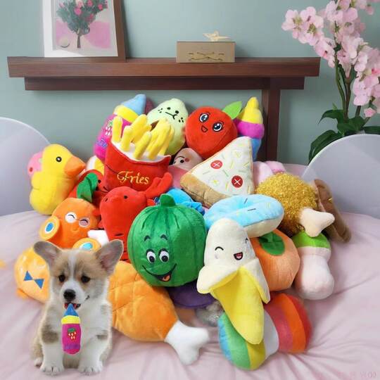 Pet Vocal Toy Dog Plush Toy Cat Supplies Bite Resistant Molar Pet Toy Amazon Explosions