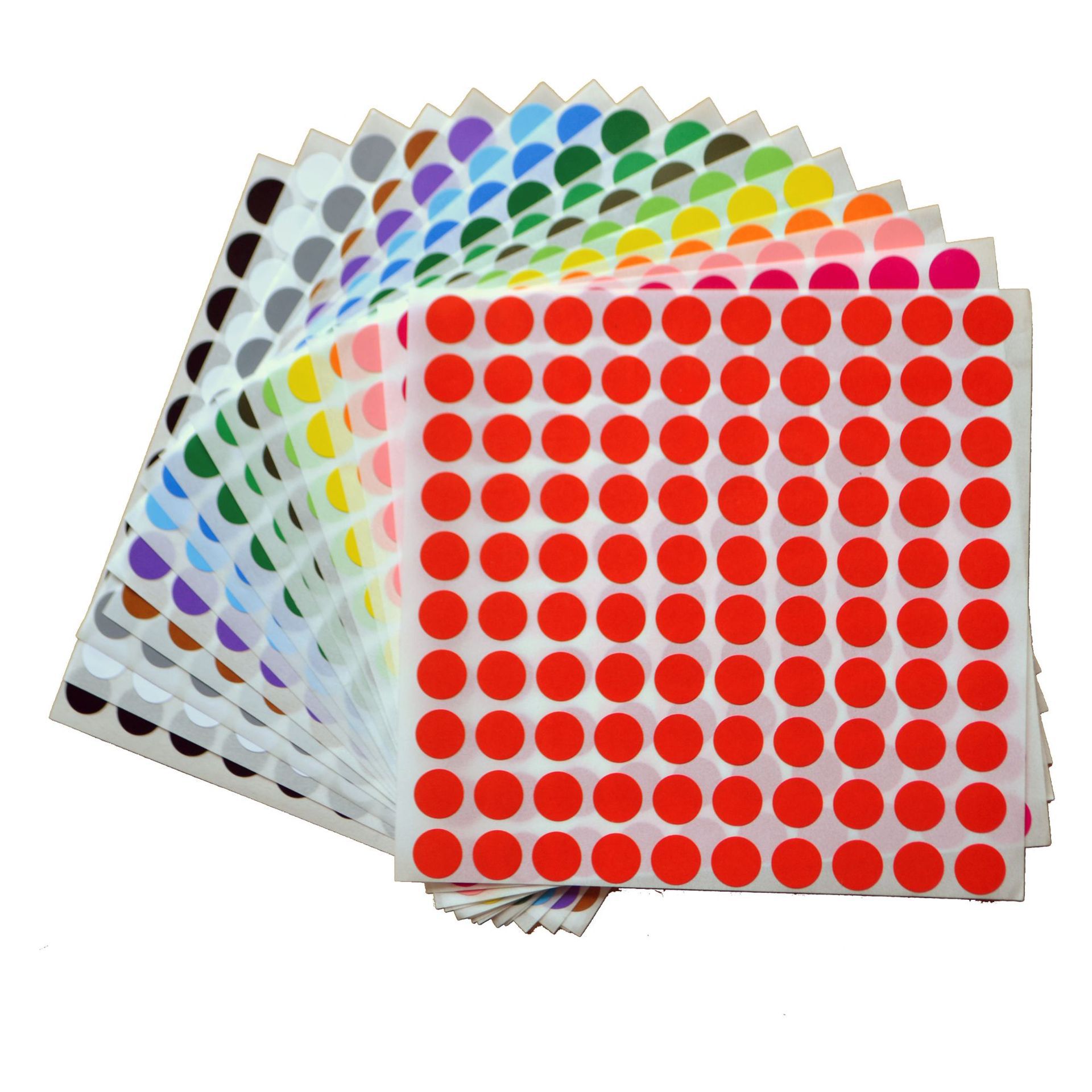 Xinhong Renkli Yuvarlak Nokta Sticker Yuvarlak Etiket Kağıdı Sınıflandırma Sticker 16 Renk Renkli İşaretleme Sticker Yapışkanlı Etiket