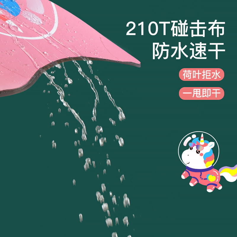 牧萌新款兒童雨傘創意卡通圓角安全傘小學生晴雨兩用黑膠防曬傘