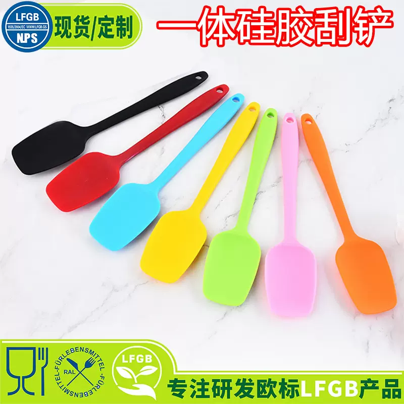一体全包硅胶刮铲耐高温T铲大号烘焙蛋糕奶油刮铲厨房搅拌铲现货