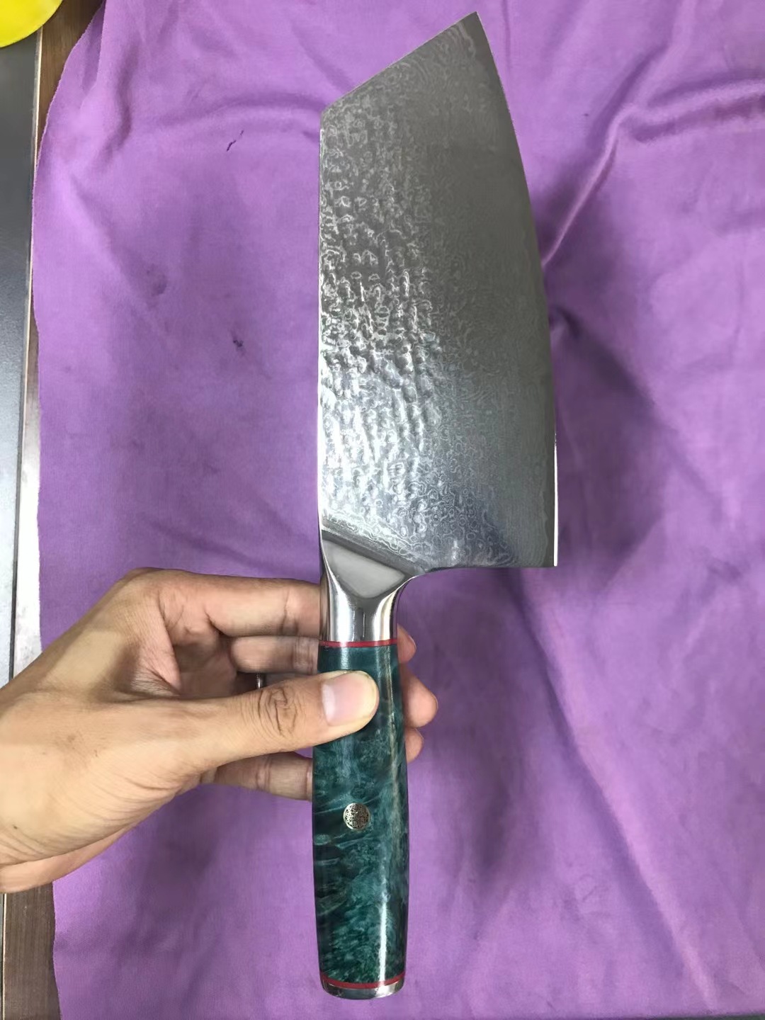 私人定制 M390不锈钢刀具菜刀家用切片刀切肉刀大马士革粉末钢刀-阿里巴巴