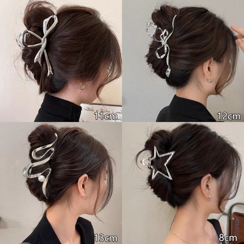 2024 Shark Clip suit Advanced Design Non-fading Half-length Hair Metal Clip Fashionable and Durable Large Grab Clip