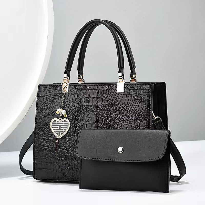 Taizhou bolso de mujer piel brillante cocodrilo piedra textura bolsa de gran capacidad de hombro bolso de mano bolsas grandes
