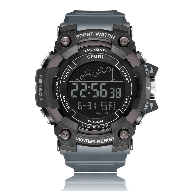 Reloj digital LED multifuncional de moda para hombres deportes al aire libre reloj impermeable tendencia pantalla única reloj electrónico luminoso