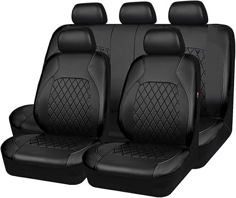 Universal Five-Seater Car Seat Cover, Leather Style, Suitable for All Seasons, Full Surround, Wear-Resistant Car Seat Cushion